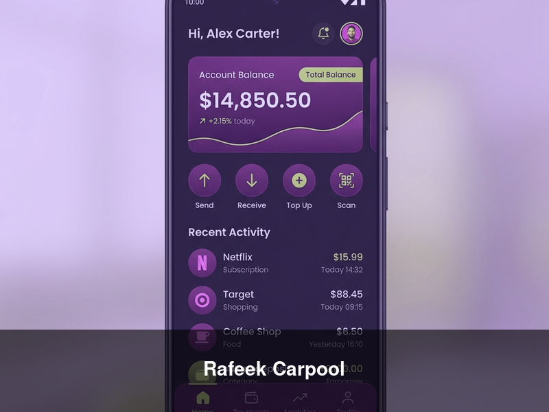 Rafeek Carpool – Mobile Apps